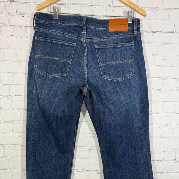 Lucky Brand Jeans Women Size 31 R Blue Sweet Mid Rise Boot Cut Dark Blue Western - Picture 11 of 16